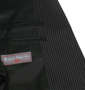  セミピークダブル2ツ釦1ツ掛スーツ ブラック×グレー: 左内ポケット