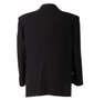  デザインシングル3ツ釦スーツ ブラック: スタンドカラーなしバックスタイル