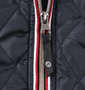 OUTDOOR PRODUCTS タフタ中綿キルトジャケット ネイビー: フロントファスナー