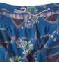 豊天 絞りと花総柄ハーフパンツ ブルー系: ウエストシャーリング