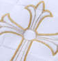 GLADIATE ブロックジャガードハーフパンツ ホワイト: 刺繍拡大