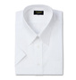 レギュラーカラー半袖シャツ ホワイト: