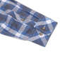 OUTDOOR PRODUCTS 異素材使いチェック長袖シャツ ブルー: 袖口