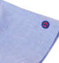 OUTDOOR PRODUCTS 綿麻半袖シャツ ブルー: 左袖口