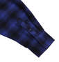 SHELTY チェーン刺繍チェック長袖ネルシャツ ロイヤルブルー系: 袖口