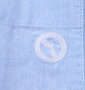 OUTDOOR PRODUCTS 綿麻半袖シャツ サックス: ポケットの刺繍