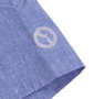 OUTDOOR PRODUCTS 異素材使い綿麻半袖シャツ サックス: 左袖口