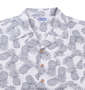OUTDOOR PRODUCTS パイナップル柄リップル半袖オープンシャツ オフホワイト: