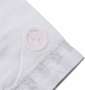 OUTDOOR PRODUCTS 異素材使い綿麻半袖シャツ オフホワイト: 左袖口刺繡