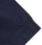 OUTDOOR PRODUCTS 異素材使い綿麻半袖シャツ ネイビー: 左袖口刺繡