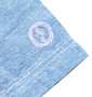 OUTDOOR PRODUCTS 異素材使い綿麻半袖シャツ ブルー: 右袖口刺繡