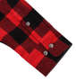 OUTDOOR PRODUCTS ロゴ刺繍ブロックチェック長袖ネルシャツ レッド: 袖アジャストボタン