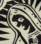 SHELTY RUDE刺繍ポンチフルジップパーカー ブラック: プリント拡大