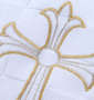 GLADIATE ブロックジャガードノースリーブパーカー ホワイト: 刺繍拡大