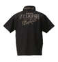 GLADIATE ブロックジャガード刺繍半袖ポロシャツ ブラック: バックスタイル