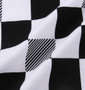 RIMASTER チェッカー総柄フルジップパーカー+半袖Tシャツ ホワイト×ブラック: パーカー生地拡大