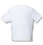 GLADIATE リーフ柄リンクスジャガード半袖VTシャツ ホワイト: バックスタイル