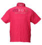 GLADIATE ブロックリンクスジャガード半袖ポロシャツ ピンク: バックスタイル