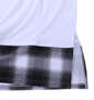 launching pad オルテガジャガードコーディガン+半袖Tシャツ ネイビー×ホワイト: Tシャツ裾サイドスリット