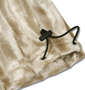 GALFY アップリケ刺繍ベルボアセット ベージュ: パンツ裾調節紐