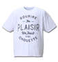 launching pad スラブダブルフェイスフルジップパーカー+半袖Tシャツ ネイビー×ホワイト: 半袖Tシャツ