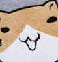 NECOBUCHI-SAN 裏毛耳付サガラ刺繍プルパーカー モクグレー: サガラ刺繍ワッペン