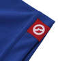 OUTDOOR PRODUCTS DRYメッシュ半袖Tシャツ ブルー: 左袖口のピスネーム