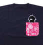 LUCPY 半袖Tシャツ+ハーフパンツ ネイビー×ピンク: