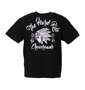 SHELTY チェーン刺繍+プリント半袖Tシャツ ブラック: バックスタイル