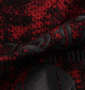BEAUMERE 総柄メッシュ半袖フルジップパーカー+半袖Tシャツ バーガンディ系×ホワイト: パーカー生地拡大