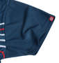 OUTDOOR PRODUCTS DRYメッシュパネルボーダー半袖Tシャツ ネイビー: 左袖口