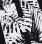 RIMASTER メッシュリーフ総柄半袖パーカー+半袖Tシャツ ホワイト×ブラック: Tシャツプリント拡大