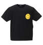 SMILEY FACE サガラ刺繍半袖Tシャツ ブラック: