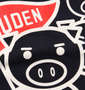 豊天 美豚の行進半袖Tシャツ ネイビー: プリント拡大