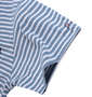 a.v.v HOMME 天竺ボーダー半袖Tシャツ+ハーフパンツ ブルー×ネイビー: 左袖口