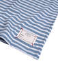 a.v.v HOMME 天竺ボーダー半袖Tシャツ+ハーフパンツ ブルー×ネイビー: 左裾口ロゴネーム