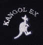 KANGOL EXTRA COMFORT ジャガードボーダー半袖Tシャツ+鹿の子パンツセット モクグレー×ネイビー: 刺繍拡大