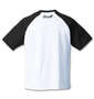SOUL SPORTS×新日本プロレス ラグラン半袖Tシャツ ホワイト×ブラック: バックスタイル