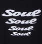 SOUL SPORTS SOUL4連ロゴ半袖Tシャツ ブラック: