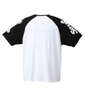 SOUL SPORTS ラグラン半袖Tシャツ ホワイト×ブラック: バックスタイル