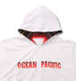 OCEAN PACIFIC フルジップパーカー半袖ラッシュガード ホワイト:
