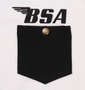 BSA MOTORCYCLES 天竺コンチョ釦ポケット付長袖Tシャツ オフホワイト: