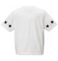 SHELTY 星条旗BOXロゴ刺繍半袖Tシャツ オフホワイト: バックスタイル