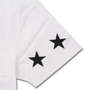 SHELTY 星条旗BOXロゴ刺繍半袖Tシャツ オフホワイト: 袖口