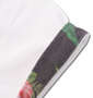 SHELTY 鹿の子ボタニカル切替半袖ポロシャツ オフホワイト: 袖口折り返し