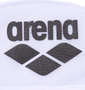 arena メッシュスイムキャップ ホワイト×ブラック: プリント拡大