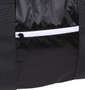 adidas パッカブルボストンバッグ ブラック: フロントファスナーポケット