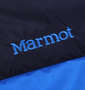 Marmot ダウンジャケット スカイ×スレート: フロントロゴ刺繍