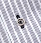 HIROKO KOSHINO HOMME マイターB.D長袖シャツ ホワイト×グレー: ボタン拡大