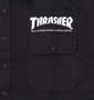 THRASHER 長袖ワークシャツ ブラック: ポケット